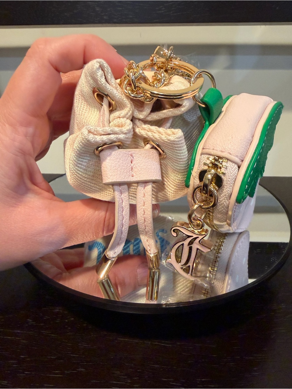 Juicy Couture Mini Bucket Bag & Strawberry Keychain Bag Charm - Picture 9 of 11